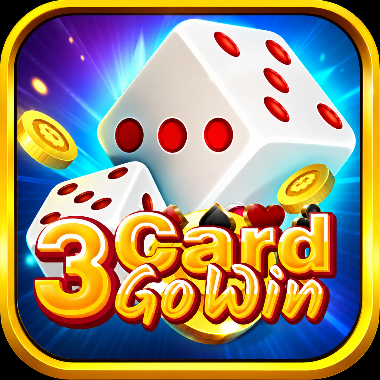 3 Card Gowin Game official logo and dice design