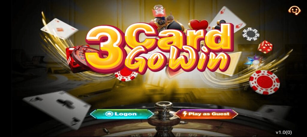 3Card Gowin Game Login Home Screen