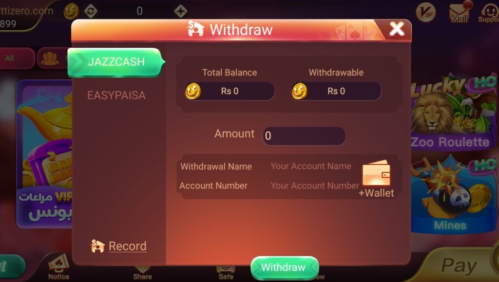 3 Patti No1 JazzCash Easypaisa Payment