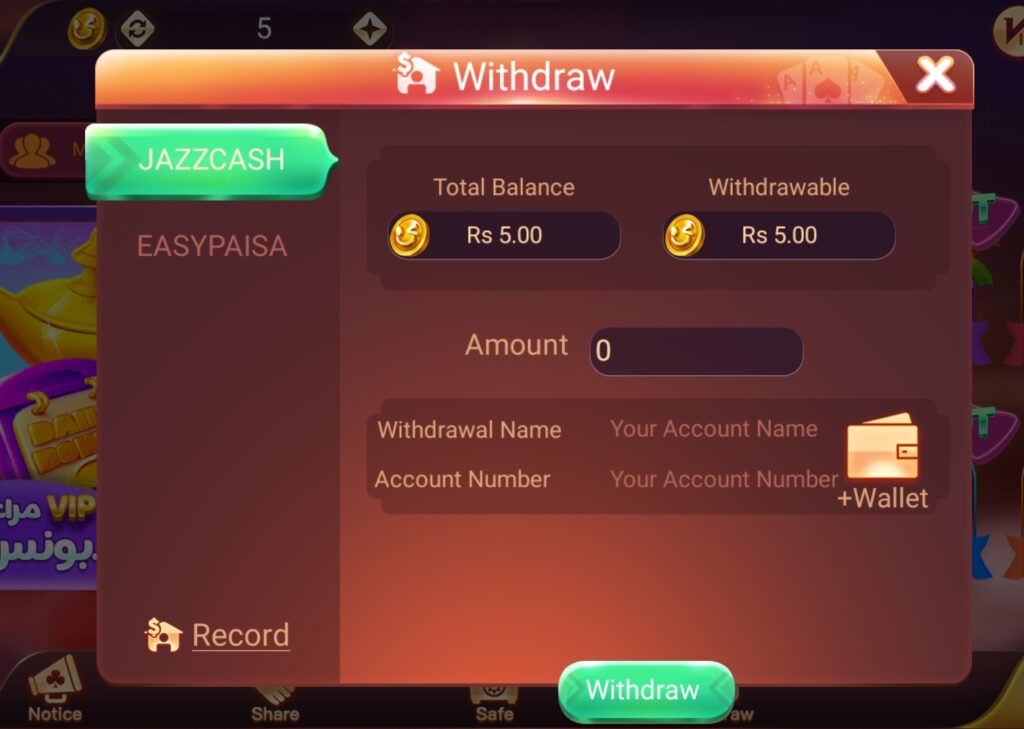 3Patti Gold Easypaisa & JazzCash Payment