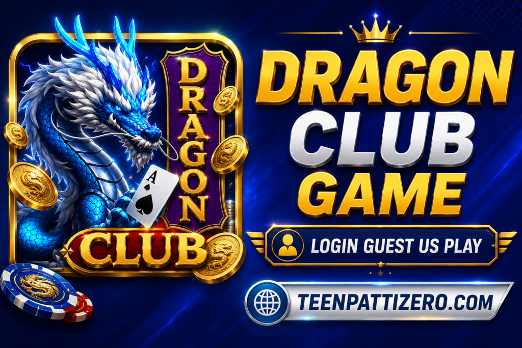 Dragon Club Game banner with login guest and play