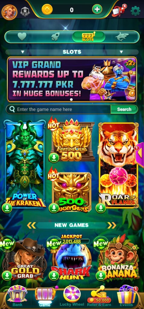 Lucky PK 777 Available Games