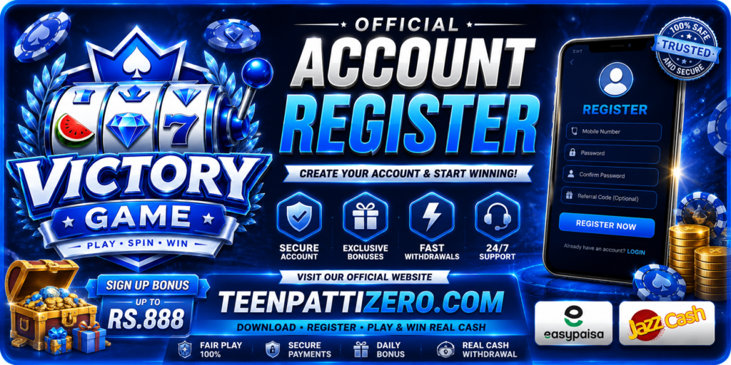 Victory Game Register Account Official Banner